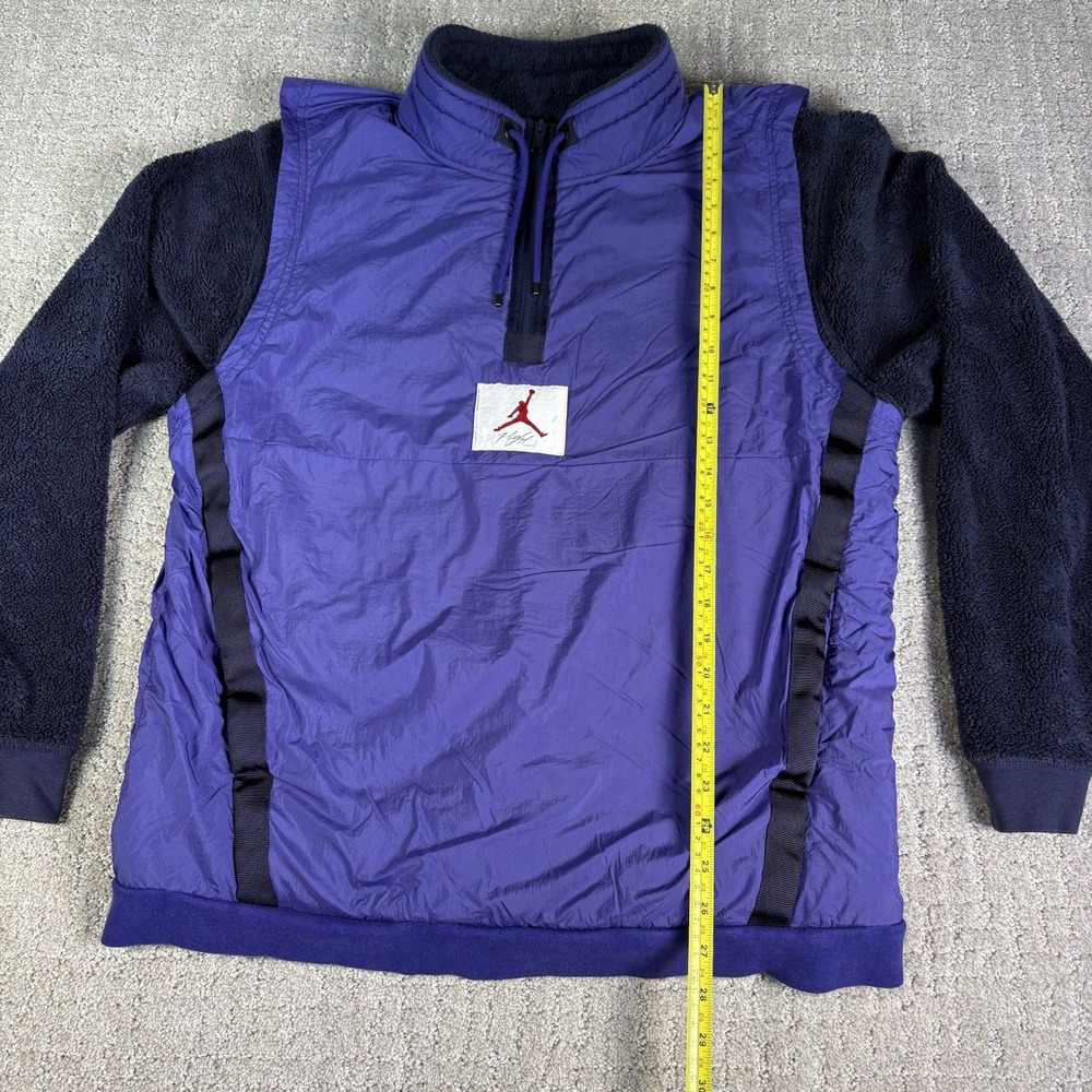Nike Air Jordan Wings Of Flight Mens Size Medium Pullover Zip Jacket AH6255-416 - Picture 8 of 9